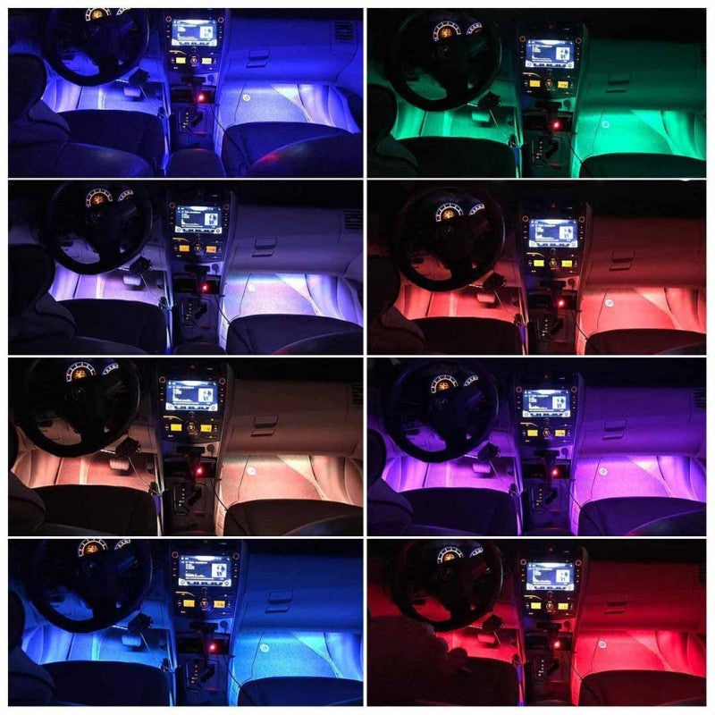 Car Atmosphere Ambient Multi Color Light With Remote For Interior