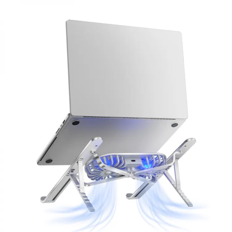 Foldable Adjustable Laptop Stand with Dual Fan Light Wiwu S400 Pro 5W 3000RPM