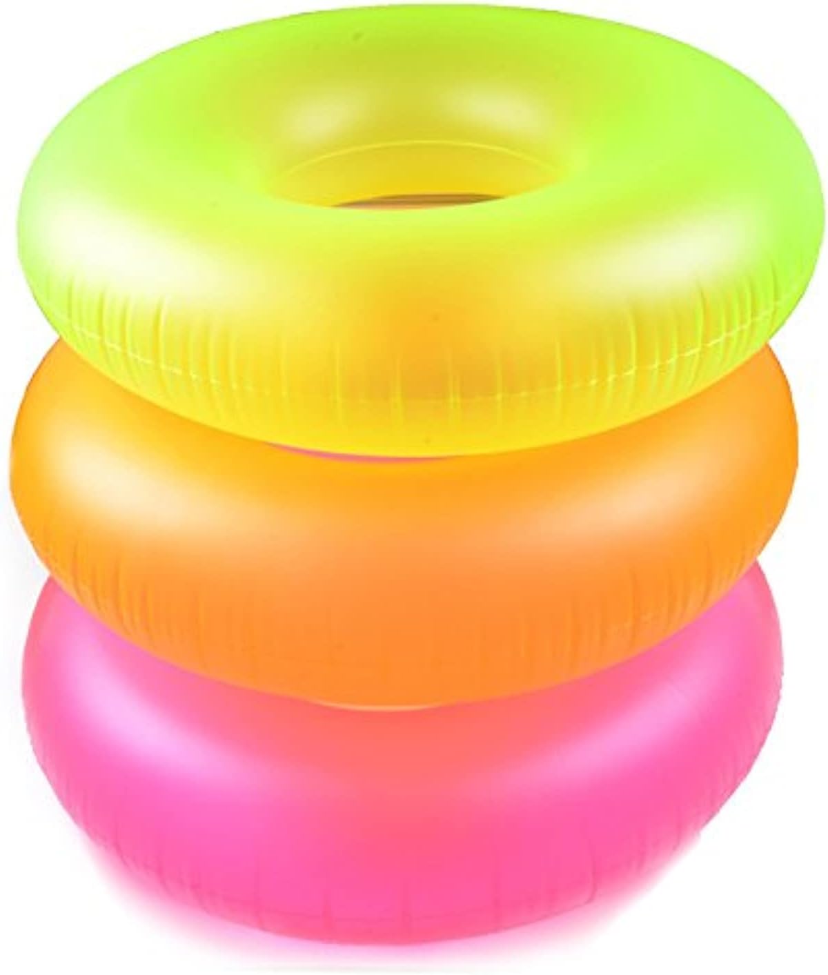 3 Pack Intex Neon Frost Swim Tubes Inflatable 36" Pool Floats and Rings