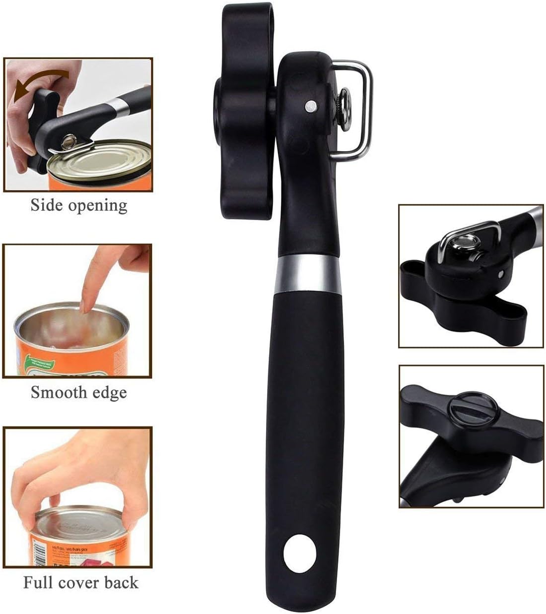 【FUN LIVE】 KONCO Manual Can Opener Stainless Steel Bottle Openers Professional Ergonomic Jars & Tin Opener For Cans Kitchen Tools