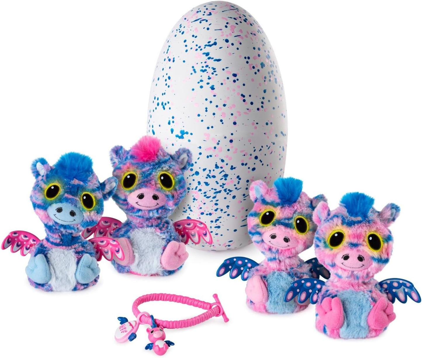 HATCHIMALS Surprise! Hatching Egg with Twin Interactive Creatures, Zuffin- With BONUS Bracelet