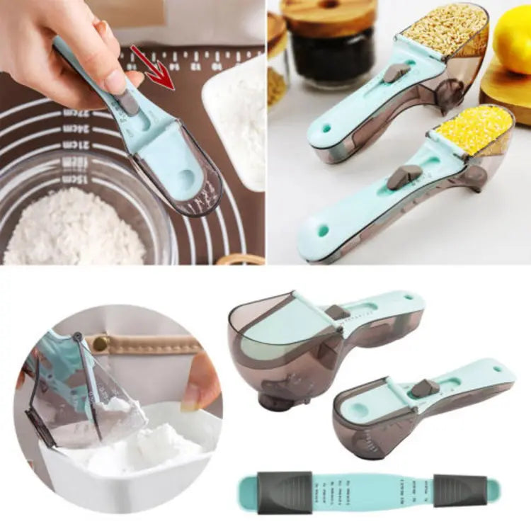 Adjustable Measuring Cups and Spoons Set (2 Pieces)