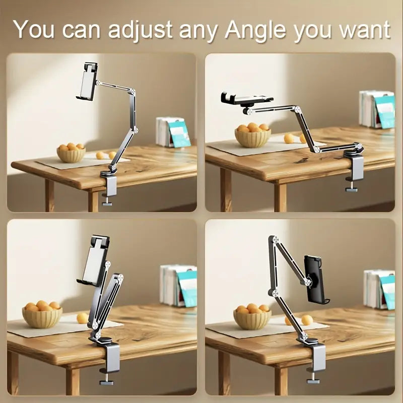 Aluminum Alloy Rotatable Plate Bracket Mechanical Arm Universal Cantilever Universal Metal Desktop Computer Support Bracket For Ipad