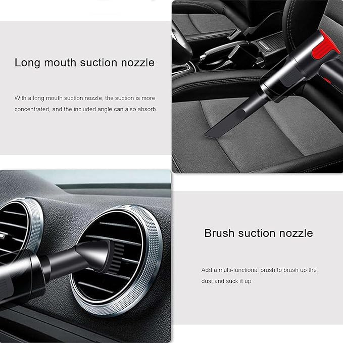 JM-6601 PORTABLE WIRELESS VACUUM CLEANER FOR CAR 9000PA POWER SUCTION HOME & CAR USE WET AND DRY MINI HANDHELD VACUUM