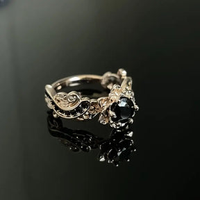 Lotus Engagement Ring with Imitation Zirconia