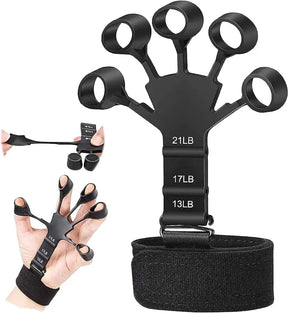 Hand Finger Gripper Finger Exerciser Hand Guitar Finger Exerciser - Hand Gripper - Finger Strengthener Exerciser Grip Wrist Forearm Adjustable Trainer Hand Strength, Precision Control - Resistant Levels Recovery Physical Tools Hand Strengthener Home & Gym