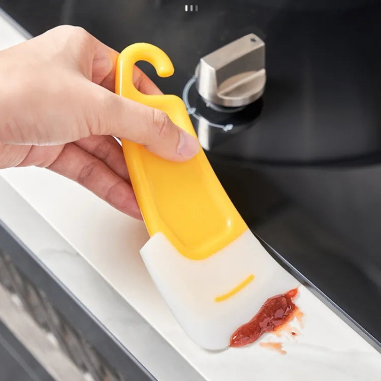 Dirty Fry Pan Dish Pot Cleaning Brush Remove Oil Stain Washing Shovel Kitchen Cake Baking Pastry Tools Pan Cleaning Silicone Scraper High Temperature Resistant Scraper