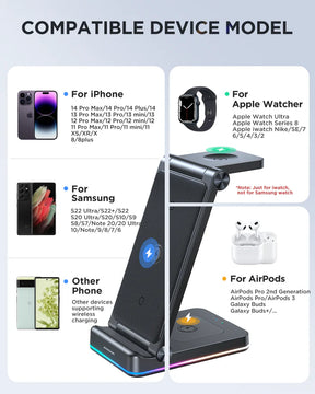 Joyroom 3-in-1 Foldable Wireless Charging Station Orignal