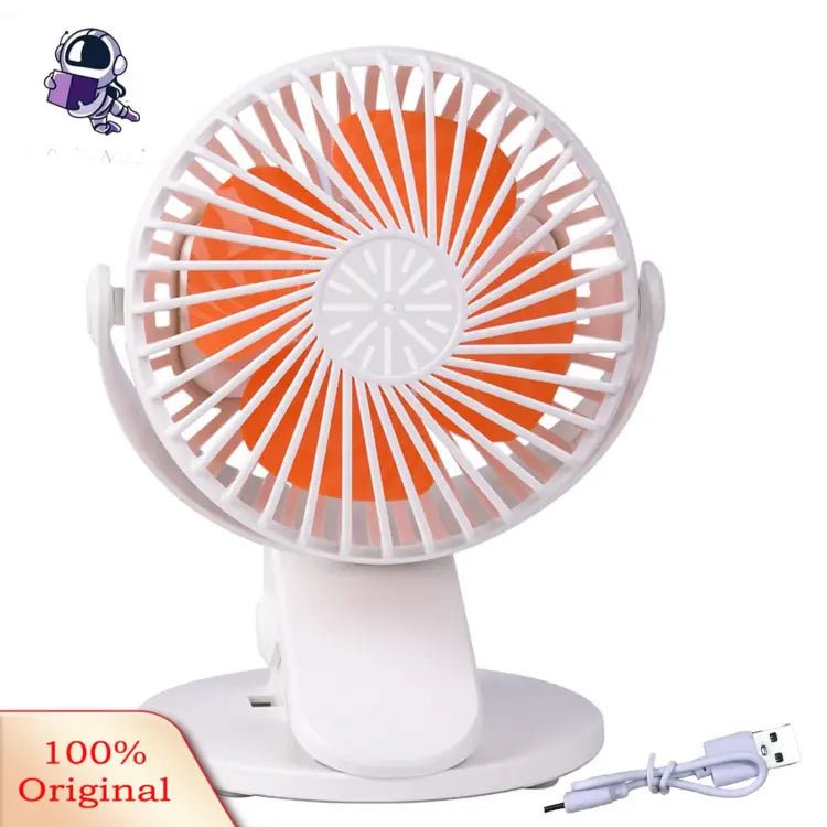 Grebest Mini Fan Noiseless Standing Clip on Multifuntional USB Fan