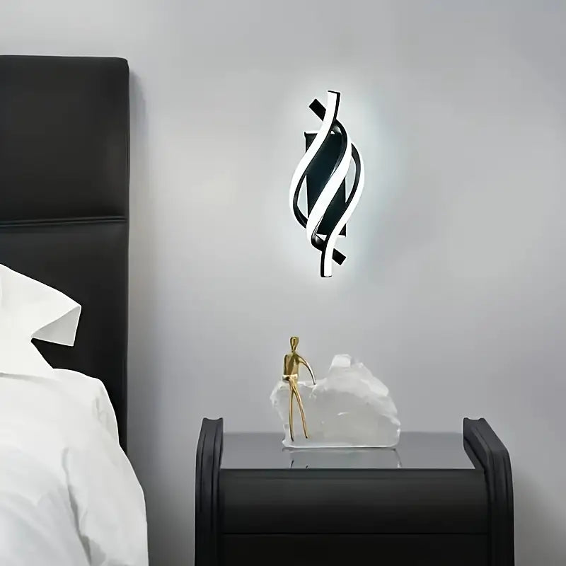 Modern Spiral Wall Sconce, LED Aluminum Wall Light Fixture