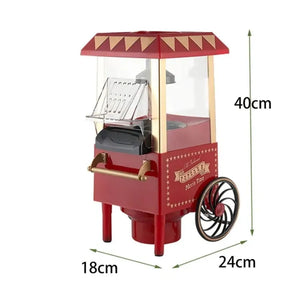 Popcorn Machine Mini Electric Popcorn Maker Corn Cooking Machine A Pop Corn Household DIY Corn Popper (With Wheels)