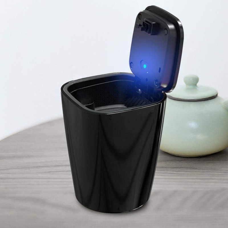 Portable Travel Car Ashtray With Led With Compass