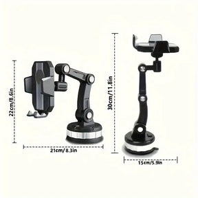 360° Telescopic Rotary Adjustable Universal Mobile Phone Holder with Shockproof Large Support and Washable Strong Adhesive Gel Pad, for Return School