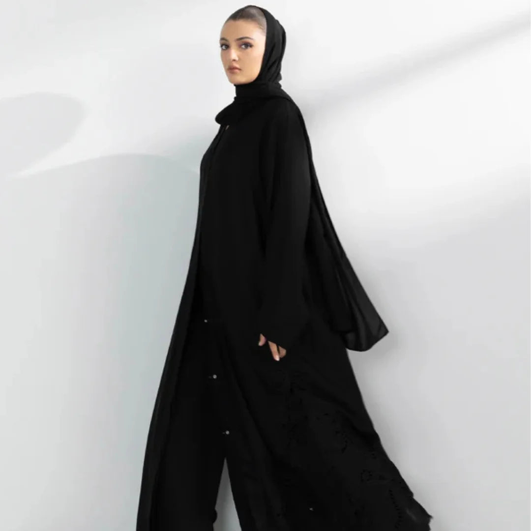 Embroidered Abaya Set