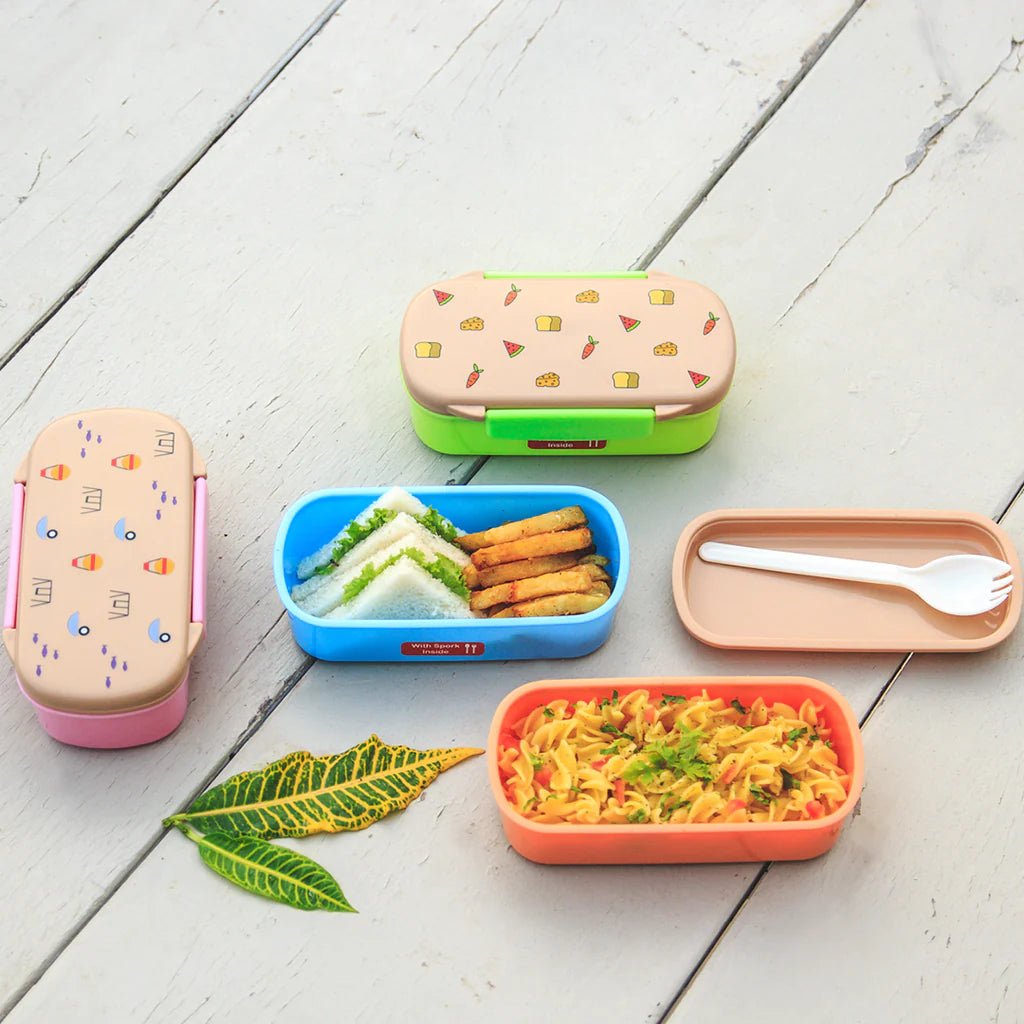 BENTO LUNCH BOX M-2 2 PC SET - 600ML WITHOUT STICKER