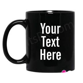 Full Black Mug with your Logo, Picture or Text