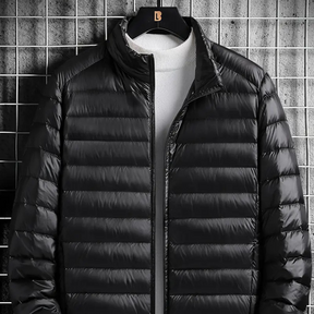 Men's Solid Puffer Coat With Pockets