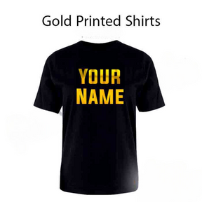 Golden Name T Shirt Custom Shiny Name Shirt