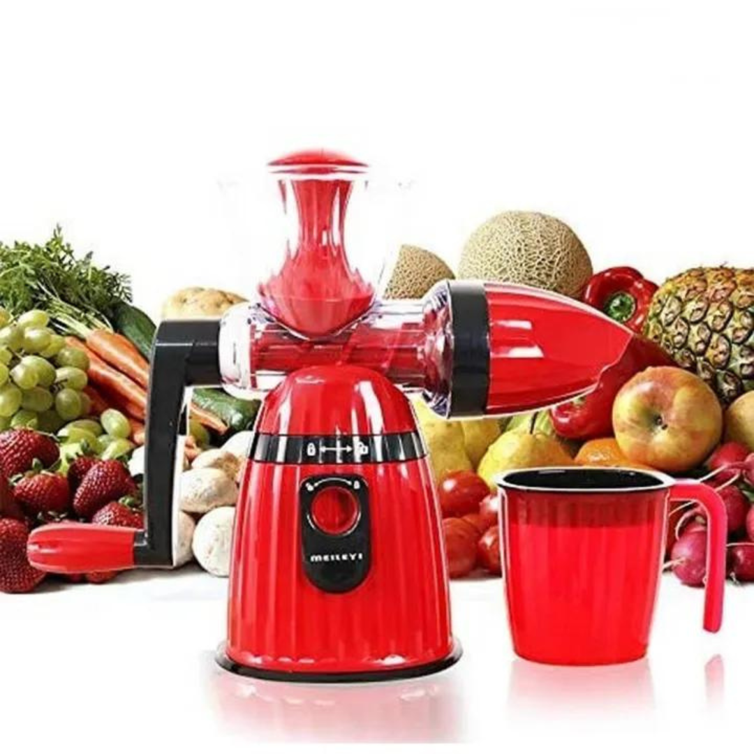 Meileyi Manual Masticating Juicer, Original Slow Juicer Machine for Maximum Nutrition Value, Hand Cold Press Juicer for All Fruits and Vegetables