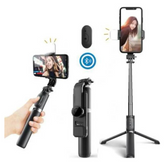 Bluetooth Integrated Selfie Stick with Light and Bluetooth Remote Control