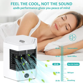 WTK-Portable Mini Air Conditioner Cool Cooling Bedroom Air Cooler USB Fan Desktop Arctic Air Ultra Evaporative Air Cooler