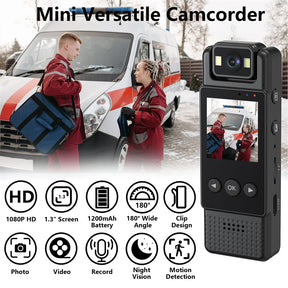 Mini Body Camera WiFi Video Recorder 1080P Wearable Night Vision