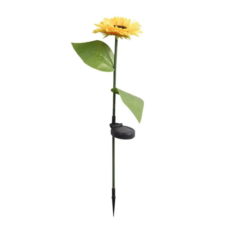 2Pcs LED Solar Sunflower Light Outdoor Waterproof Decorative Lawn Stake Lamp for Garden