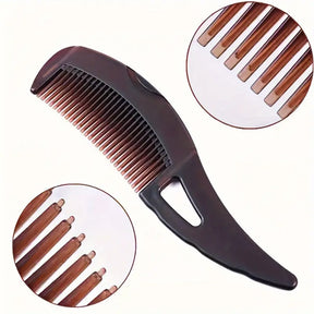 Fine-Tooth Hair Comb for Oily Hair - No-Wash Scalp Massage & Dandruff Control, Resin Handle