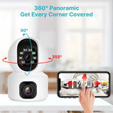 Vstarcam 4MP Dual Lens Dual Screen Indoor WiFi Camera Baby Monitor Auto Tracking Ai Human Detection Home CCTV Video IP Camera