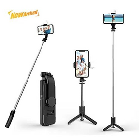 Bluetooth Integrated Selfie Stick with Light and Bluetooth Remote Control