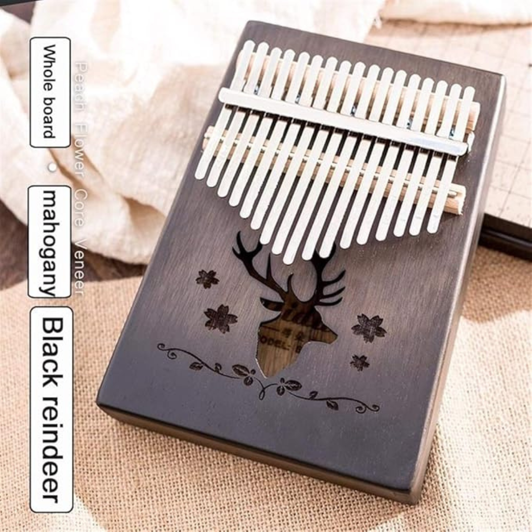 Kalimba, thumb piano New Gradient 17 Keys Kalimba Thumb Piano African rosewood mahogany Whole board Finger piano Beginners Musical Instrument