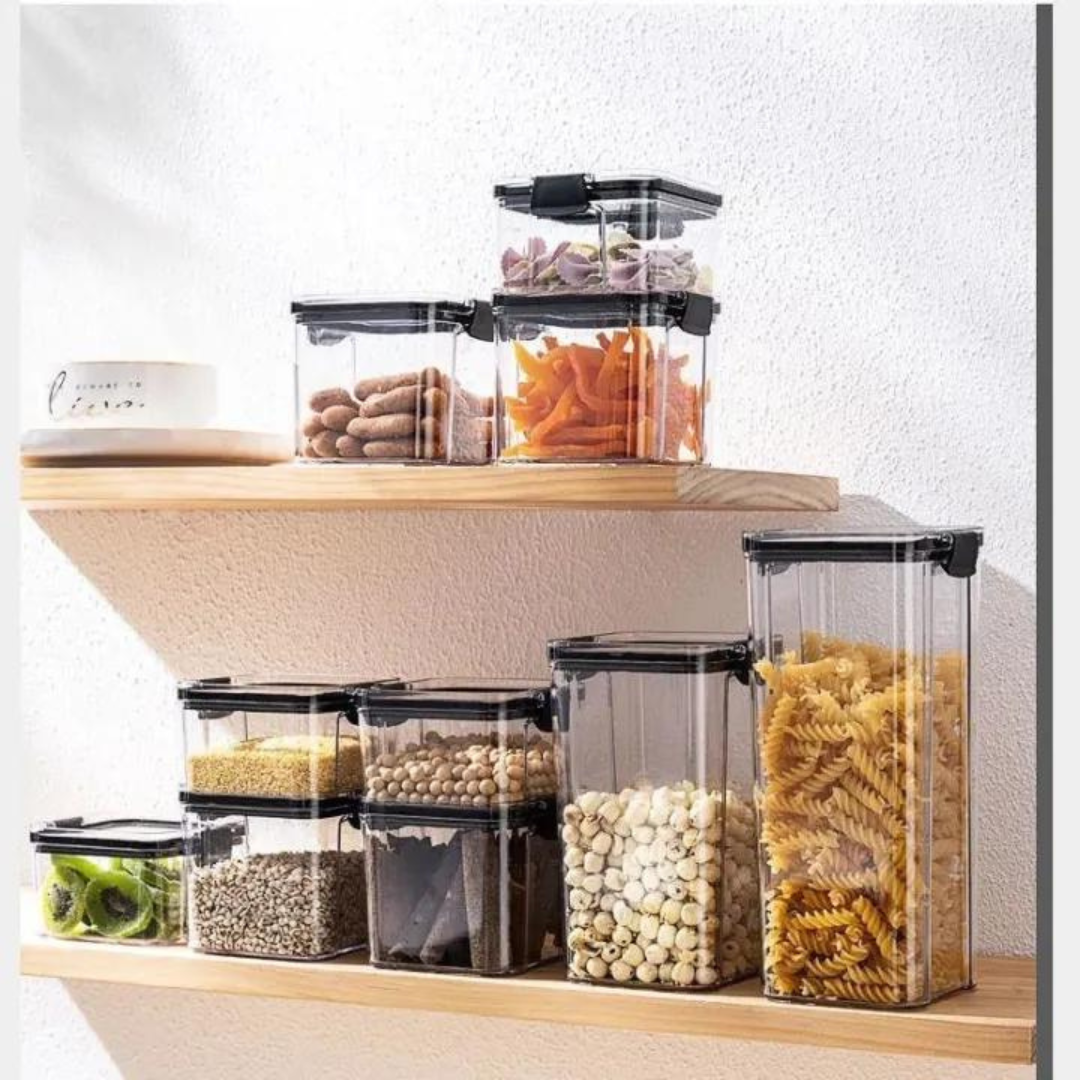 Large Sealed jar transparent plastic household whole grain refrigerator storage box food grade kitchen spice snack storage jar