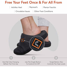 ThermalStep Rechargeable Electric Heated Slippers