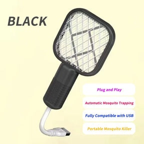 Plug-in Electric Mosquito Swatter Racket Mosquito Repel-lent Flyswatter Mosquito Bat Trap