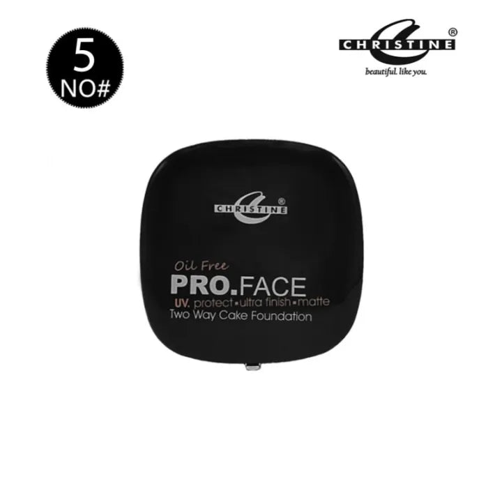 Christine Oil Free Pro Face Two Way Cake Foundation - 01