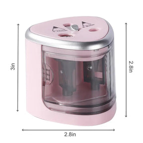 Electric Pencil Sharpener Automatic Double Holes Pencil Sharpener Cute School Supplies For 6-12mm Pencils