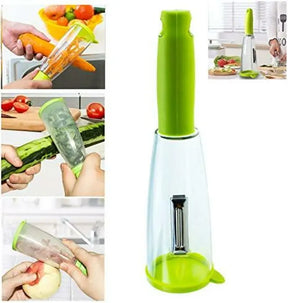 1pc Stainless Steel Multifunctional Storage Peeler Peelers With Trash Can Fruit Vegetable Peeler Carrot Grater Kitchen Supplies