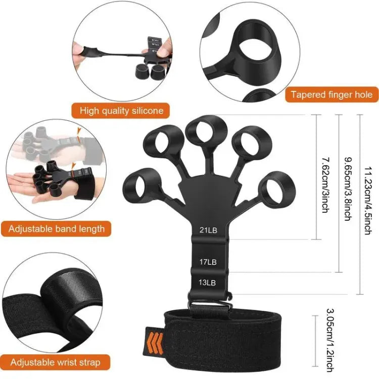 Hand Finger Gripper Finger Exerciser Hand Guitar Finger Exerciser - Hand Gripper - Finger Strengthener Exerciser Grip Wrist Forearm Adjustable Trainer Hand Strength, Precision Control - Resistant Levels Recovery Physical Tools Hand Strengthener Home & Gym