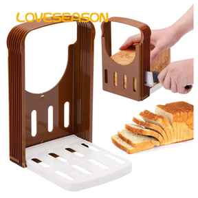 Four Thickness Bread Slicer Adjustable Bread Slicer Guide Foldable Loaf Cutter with 4 Thickness Options Baking Tool for Perfect Slices Durable Easy to Use