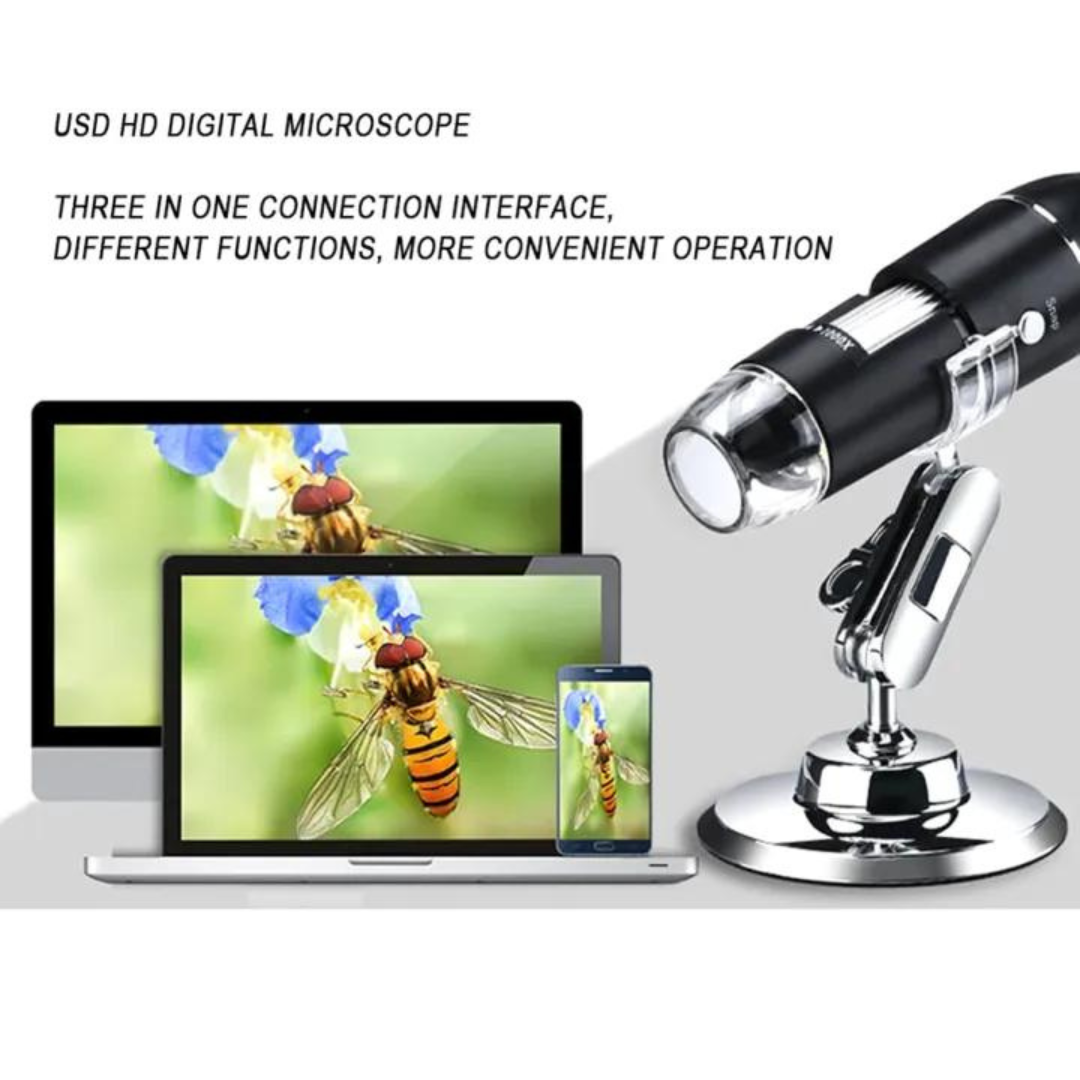 3 in 1 USB Digital Micr, Camera, Adjustable with PC Bracket, 1600X