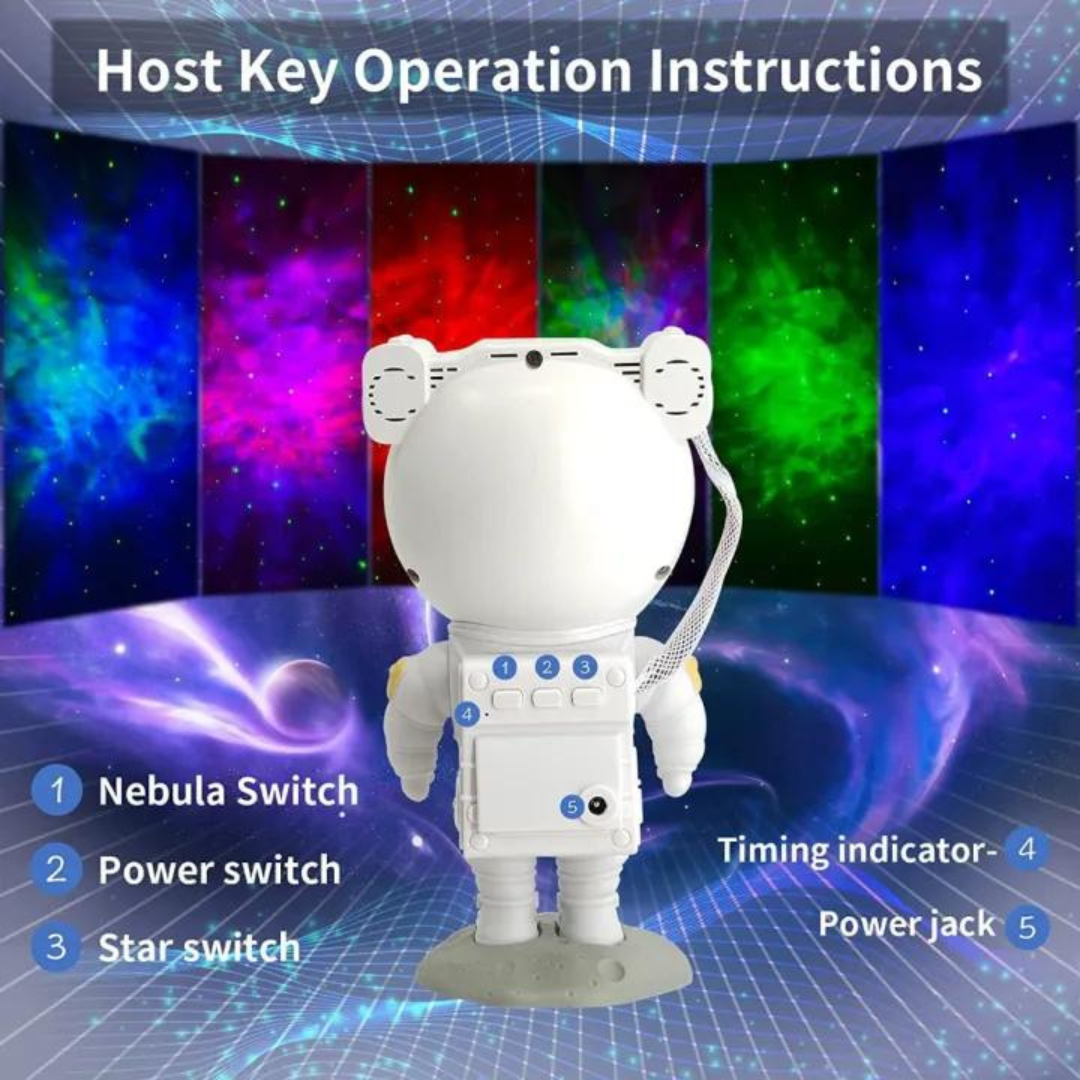 Star Projector Astronaut Galaxy Light Projector, Kids Nebula Night Light, Remote Control and 360°Rotation Magnetic Head - Galaxy Projector Night Light