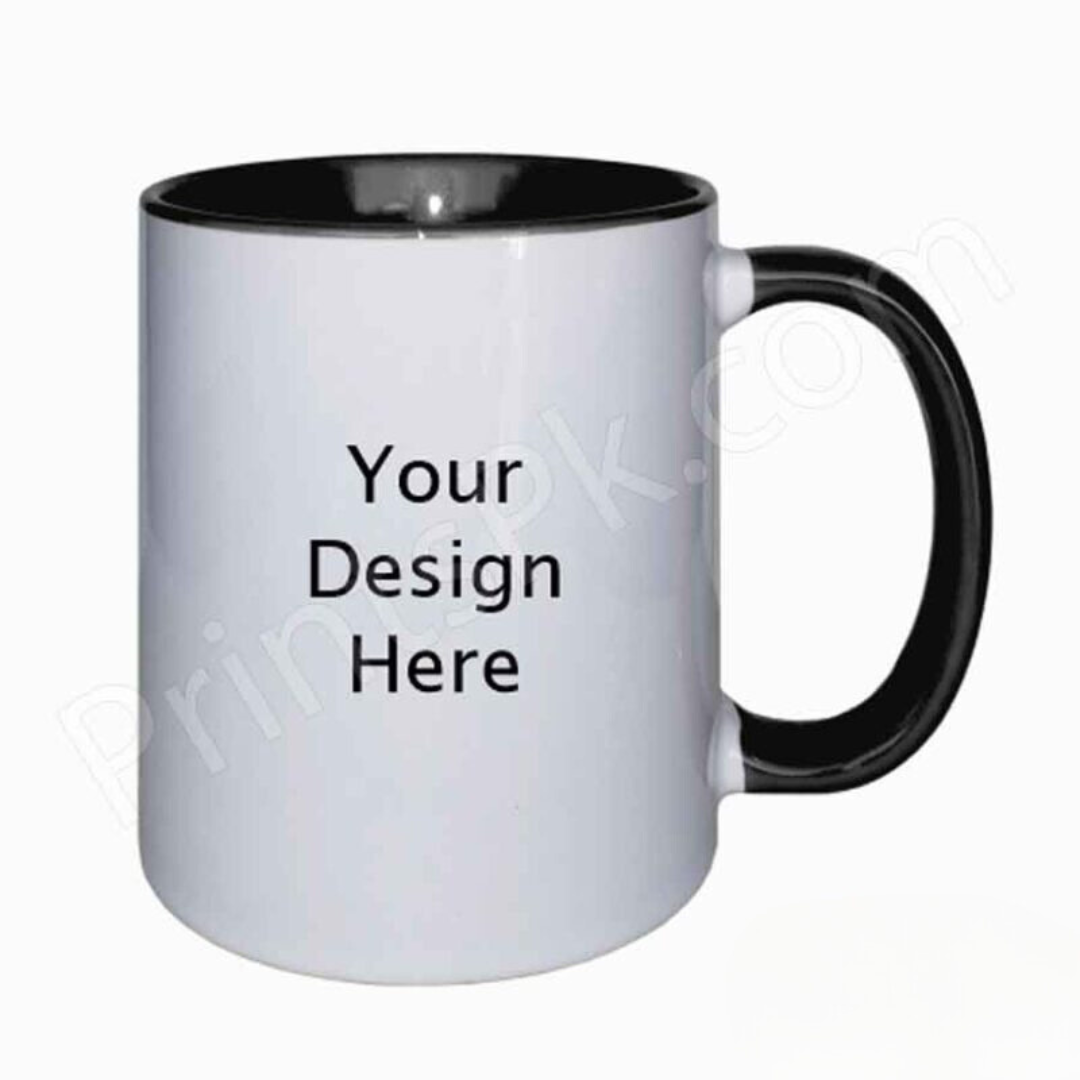 Custom Black Inner Mug Black Handle Mug