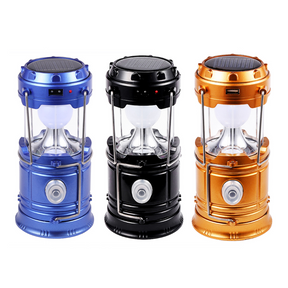 Brightenlux Logo Printing Multi-Functional Plastic Portable Solar Rechargeable 6 LED Camping Lantern with Power Bank