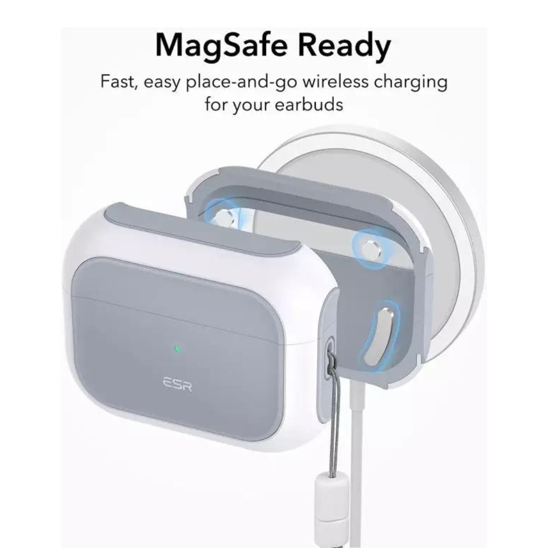 AirPods Pro 2022 Orbit Hybrid Case by ESR Magsafe Ready – White