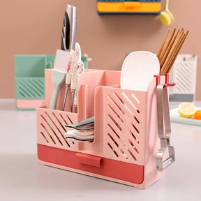Cutlery Rack Organizer Basket Storage Box Drain Containers Tableware Holder Knife Spoon Chopsticks Fork Kitchen Tools Shelf Case