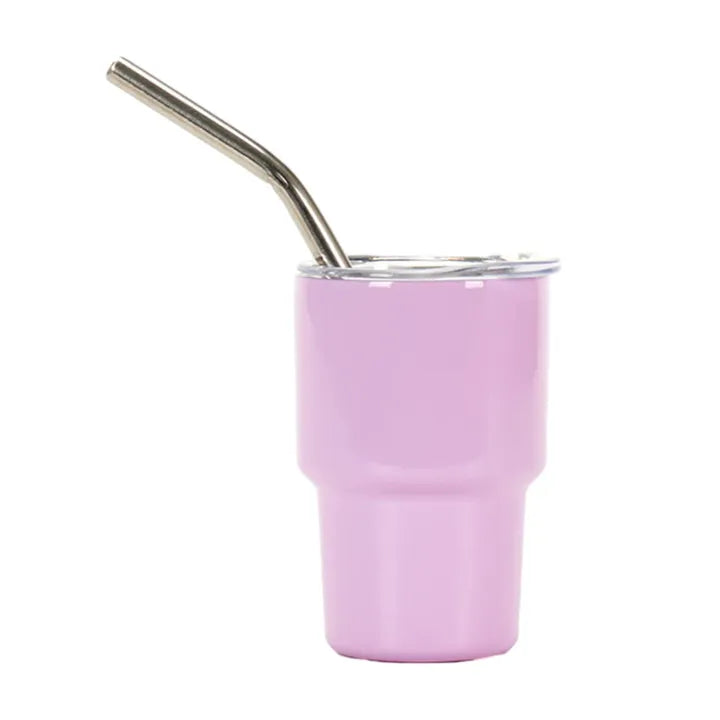 Stainless Steel Water Cup with Straw Stainless Steel Cup with Straw Lid Rust-resistant Water Cup for Cocktails Juices 60ml Capacity Sleek Design for Detachable Straw Water Cup