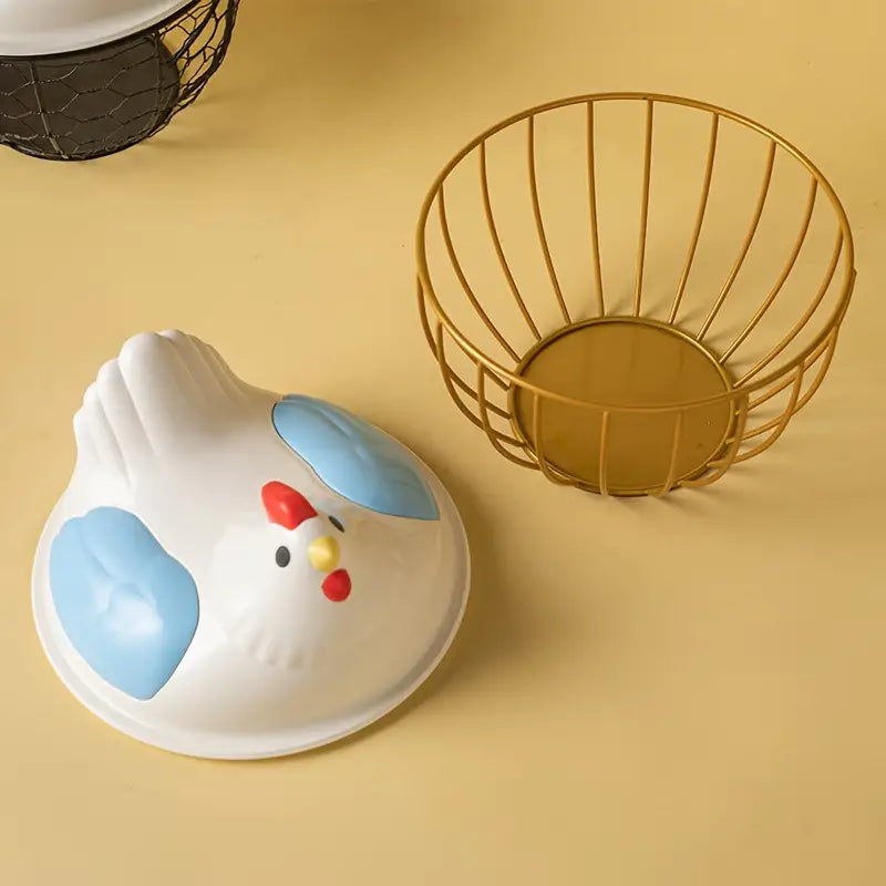 Ceramic Chicken Egg Basket