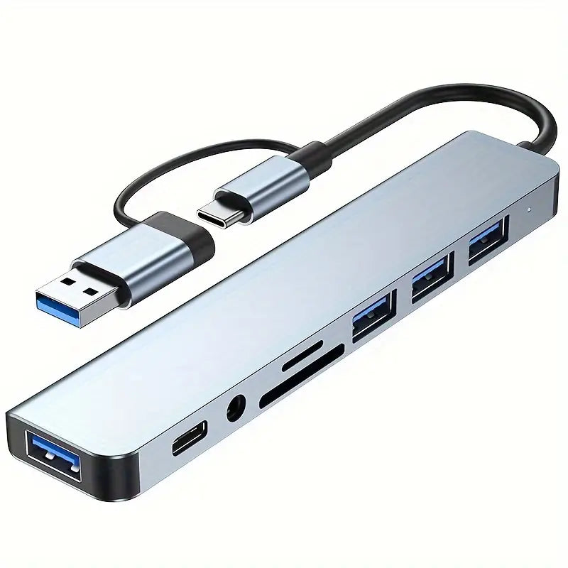 3.0 High speed USB C hub USB splitter 8-in-1 USB extender