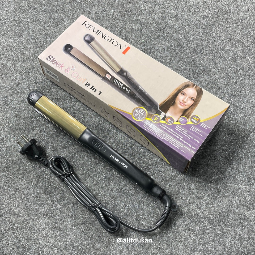 REMINGTON 2 In 1 Sleek & Curl Hair Straightener( Model S-8016)