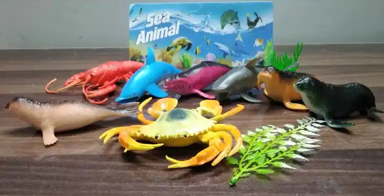 Sea Ocean Animals Plastic toys set for Kids 10pcs